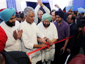 Capt Amarinder Singh, CM, Punjab, during the launch of World's no. 1 integrated tractor plant of Sonalika